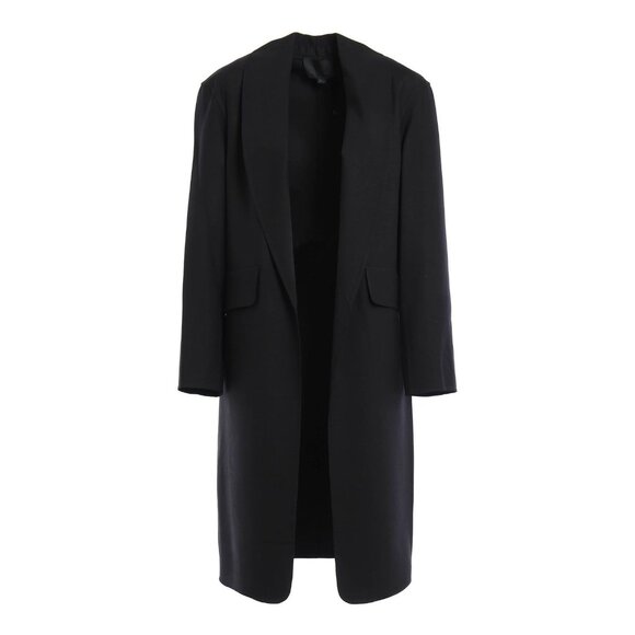 Alexander Wang Stretch Wool Unstructured Coat in Black - Picture 1 of 8